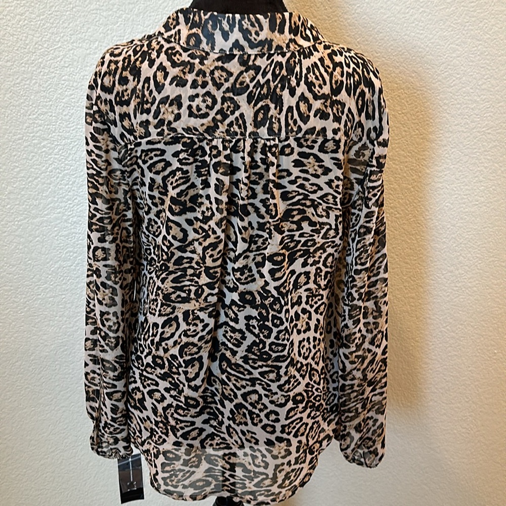 Inc Button Down Sheer Blouse - image 7